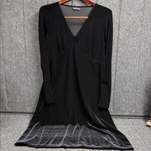 Lands' End Black Long Sleeve Dress